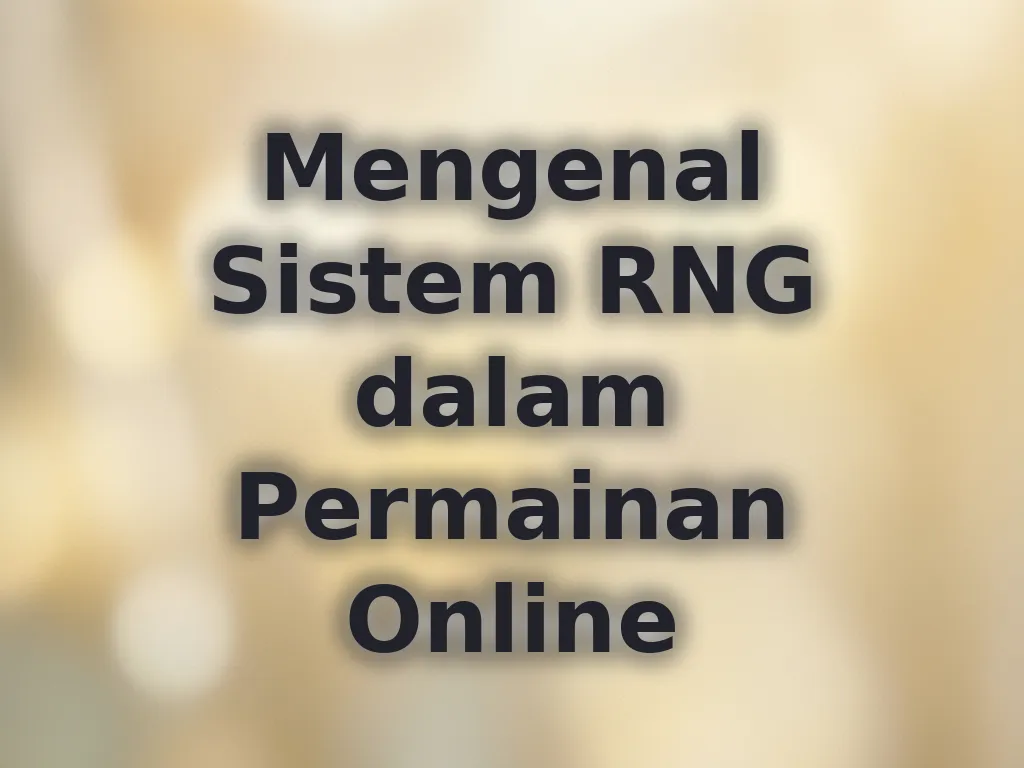Mengenal Sistem RNG dalam Permainan Online